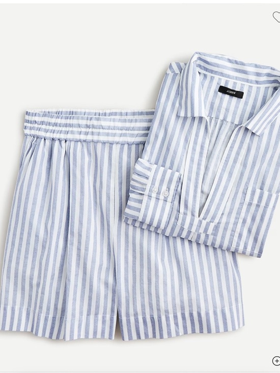 J. Crew Other - J. Crew NWOT Blue & White Cotton Voile Tunic Set in Stripe With Pockets